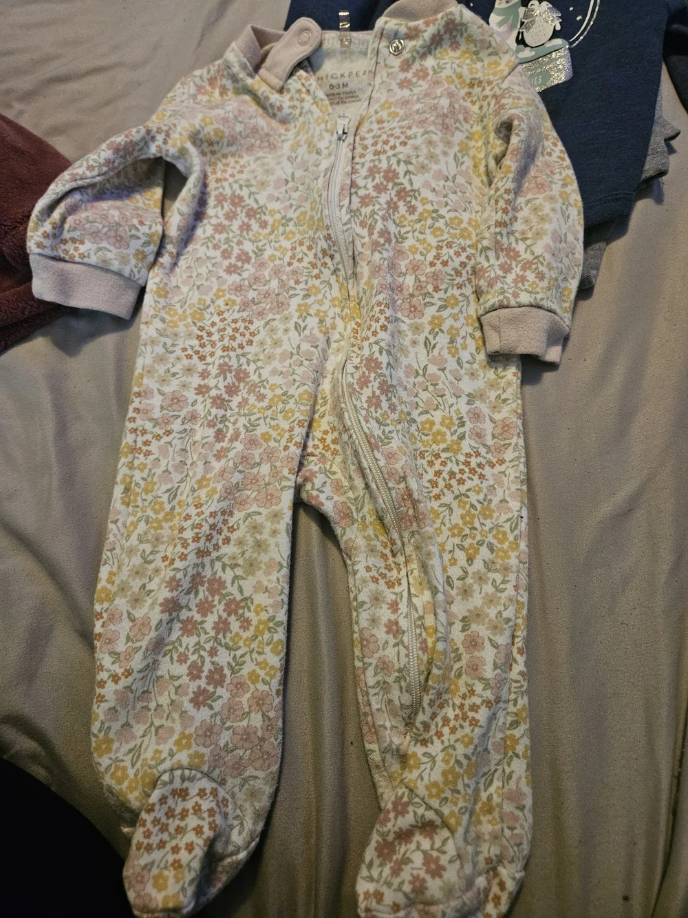 Carter's Navy Blue, Gray & Maroon Baby One-Piece Bundle